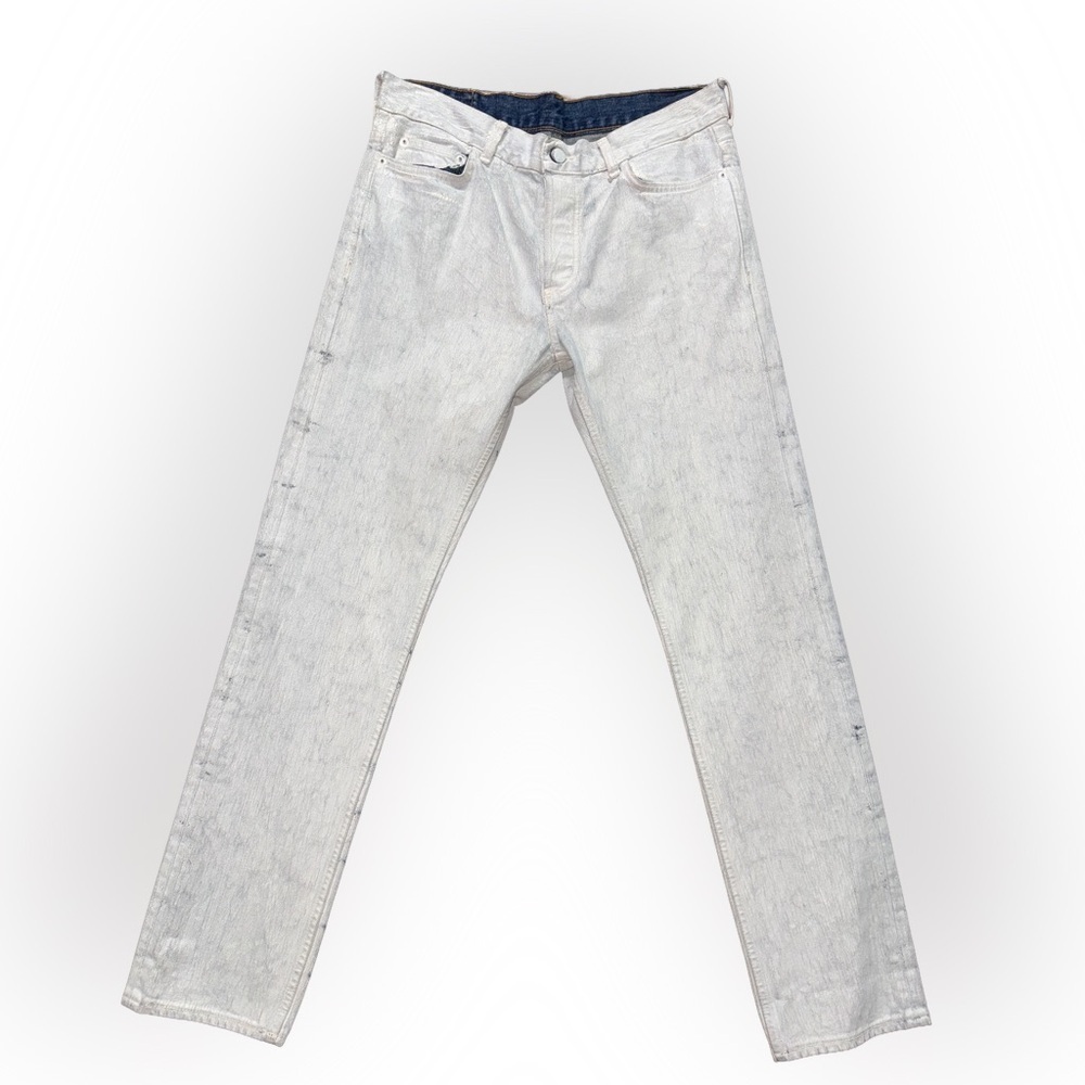 RARE 2012 Maison Martin Margiela X H&M Painted Slim Denim Jeans size 31.